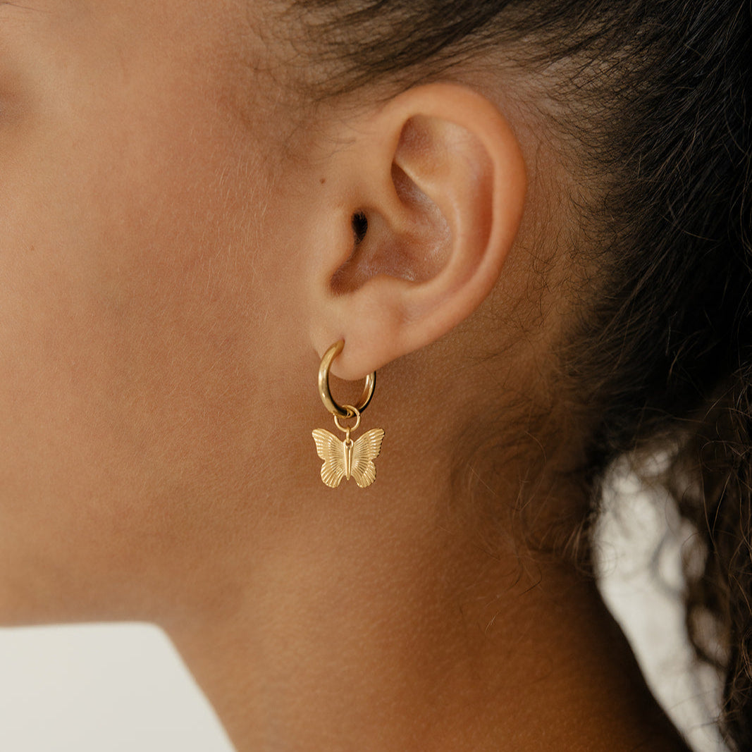 Butterfly Hoop Charm