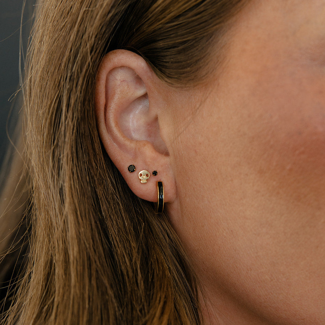 Onyx Classy Girl Flat Back Stud (multiple sizes)