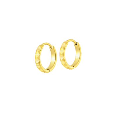 Studded Hoops in Titanium