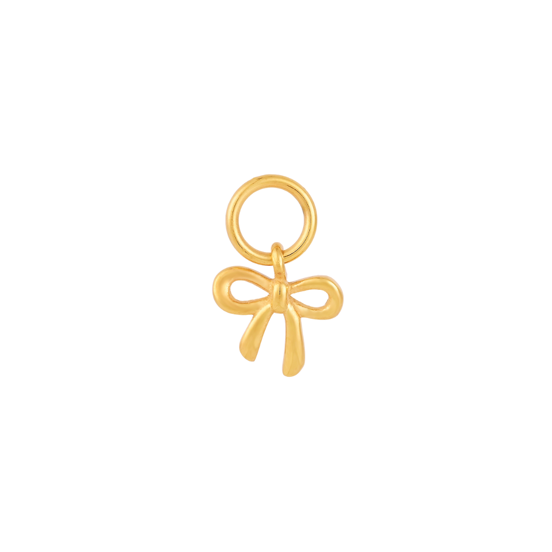 Tiny Bow Hoop Charm