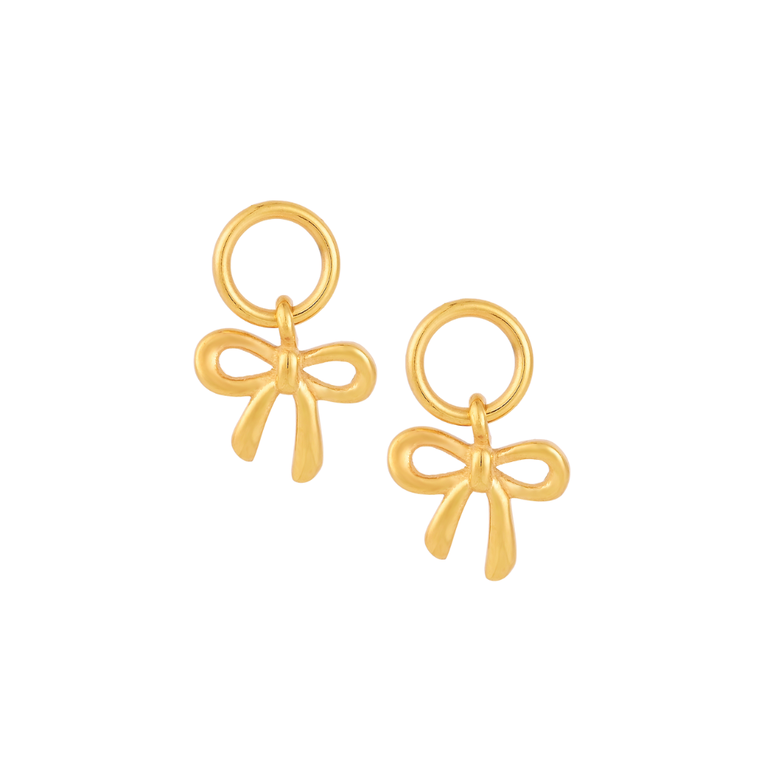 Tiny Bow Hoop Charm