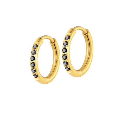 Onyx Dress Me Up Hoops in Titanium