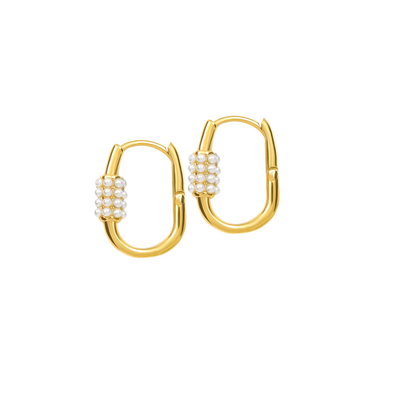 Petite Pearl Hoops