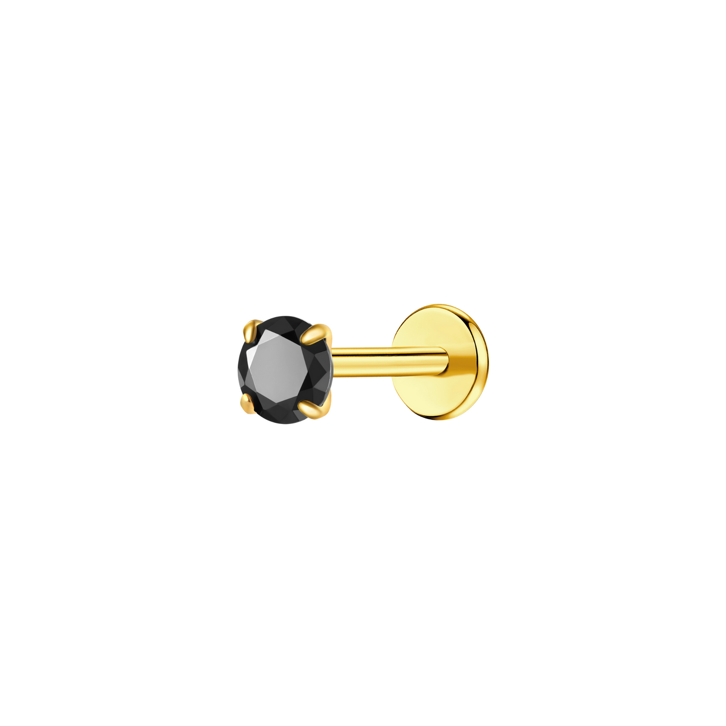 Onyx Classy Girl Flat Back Stud (multiple sizes)