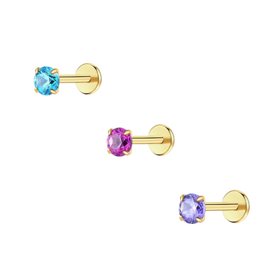 Colorful Classy Girl Flat Back Stud (Multiple Colors)