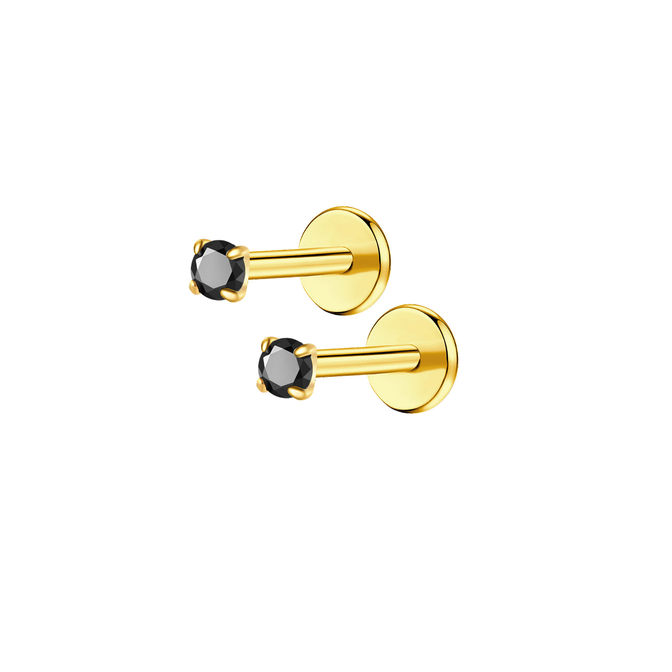 Onyx Classy Girl Flat Back Stud (multiple sizes)
