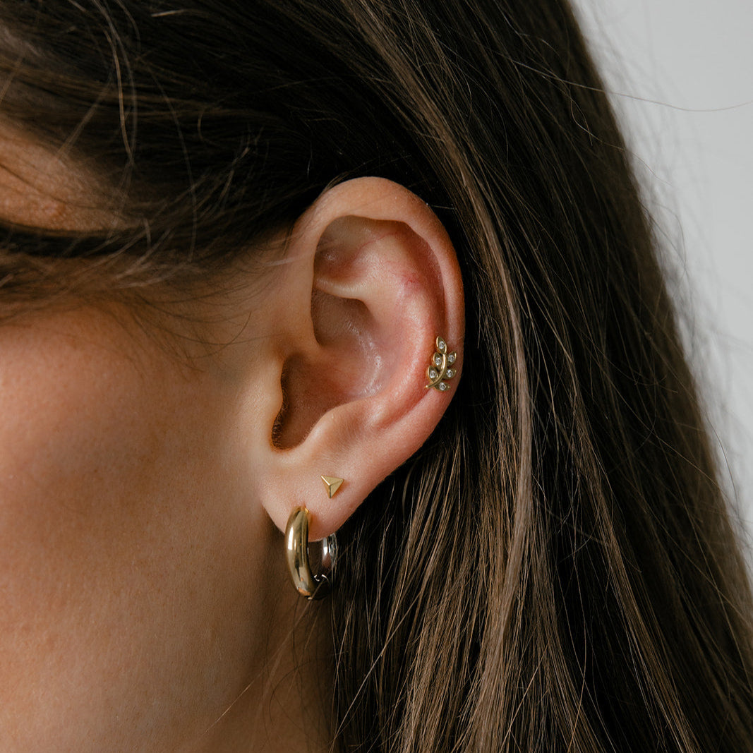 Mixed Metal Clicker Hoops