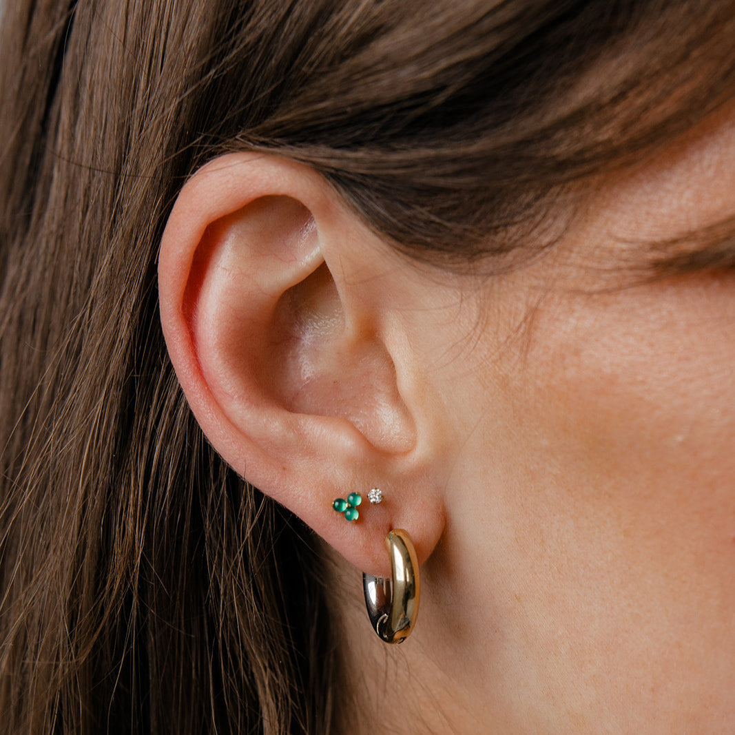 Mixed Metal Clicker Hoops