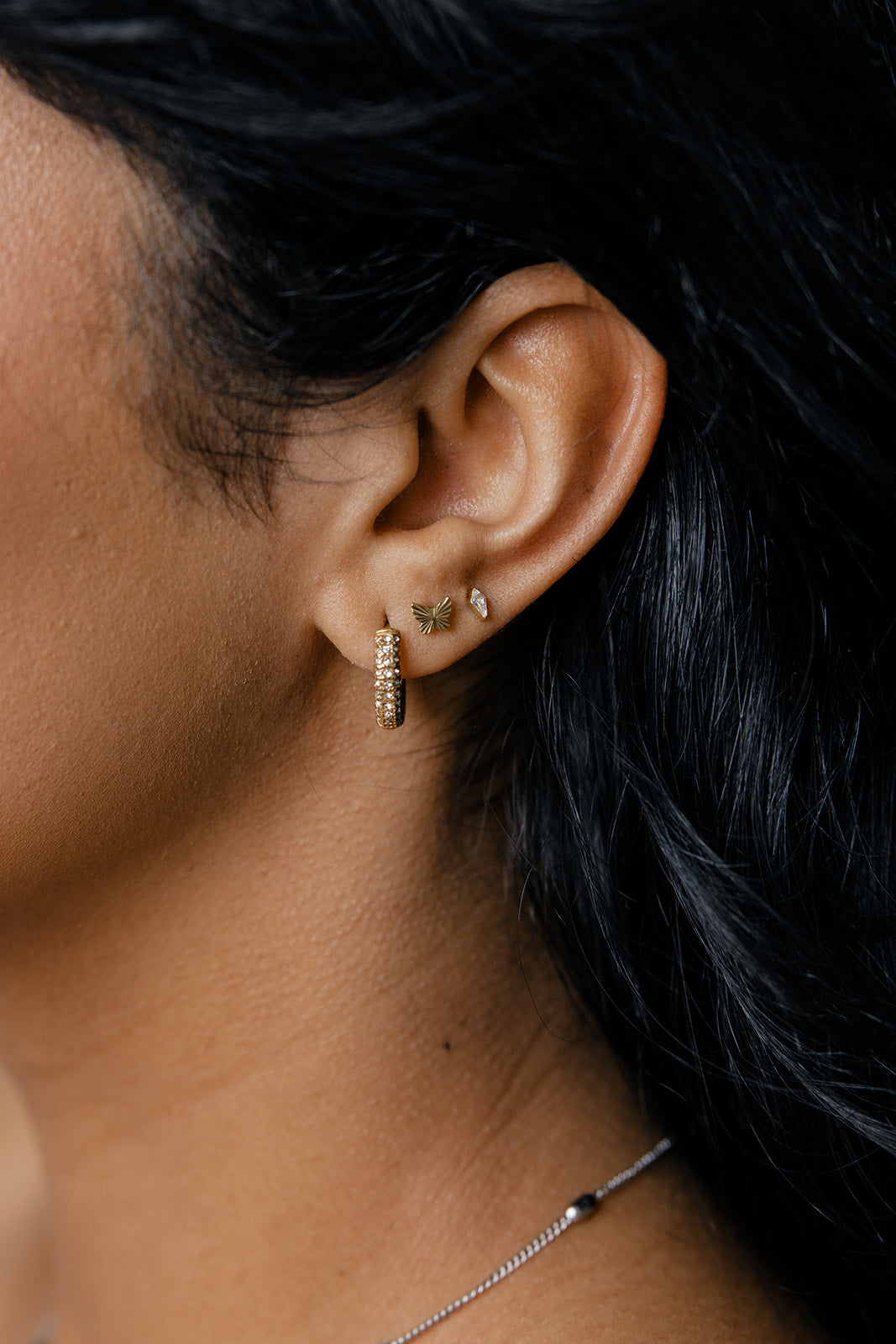 Golden Glow Hoops