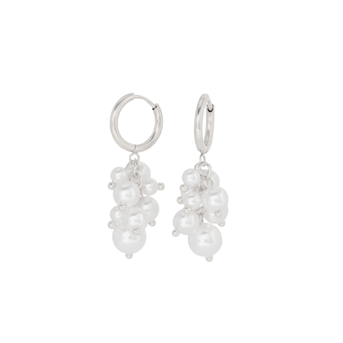 Pearl Cluster Hoops