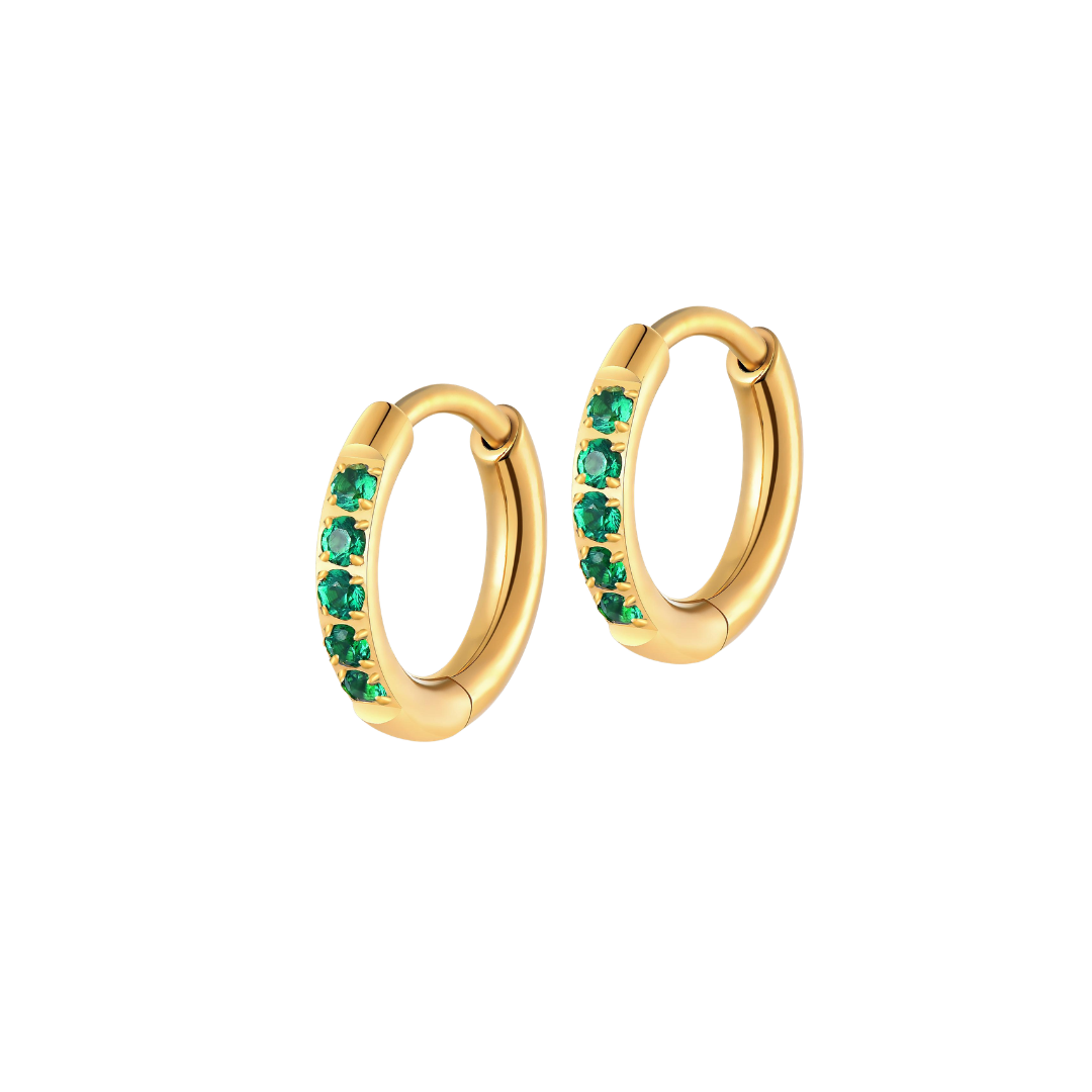 slim fit dress slacks Green Stone Dress Me Up Hoop Earrings