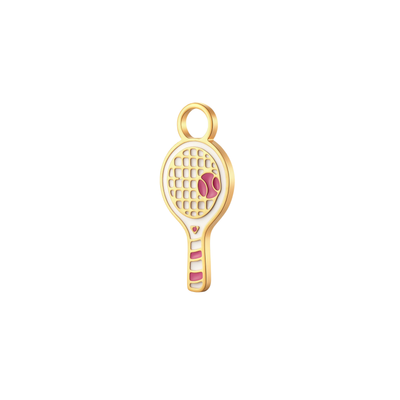 Match Point Enamel Hoop Charm