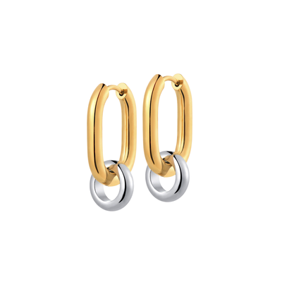 Mixed Mood Hoops in Titanium