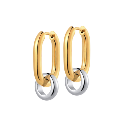 Mixed Mood Hoops in Titanium