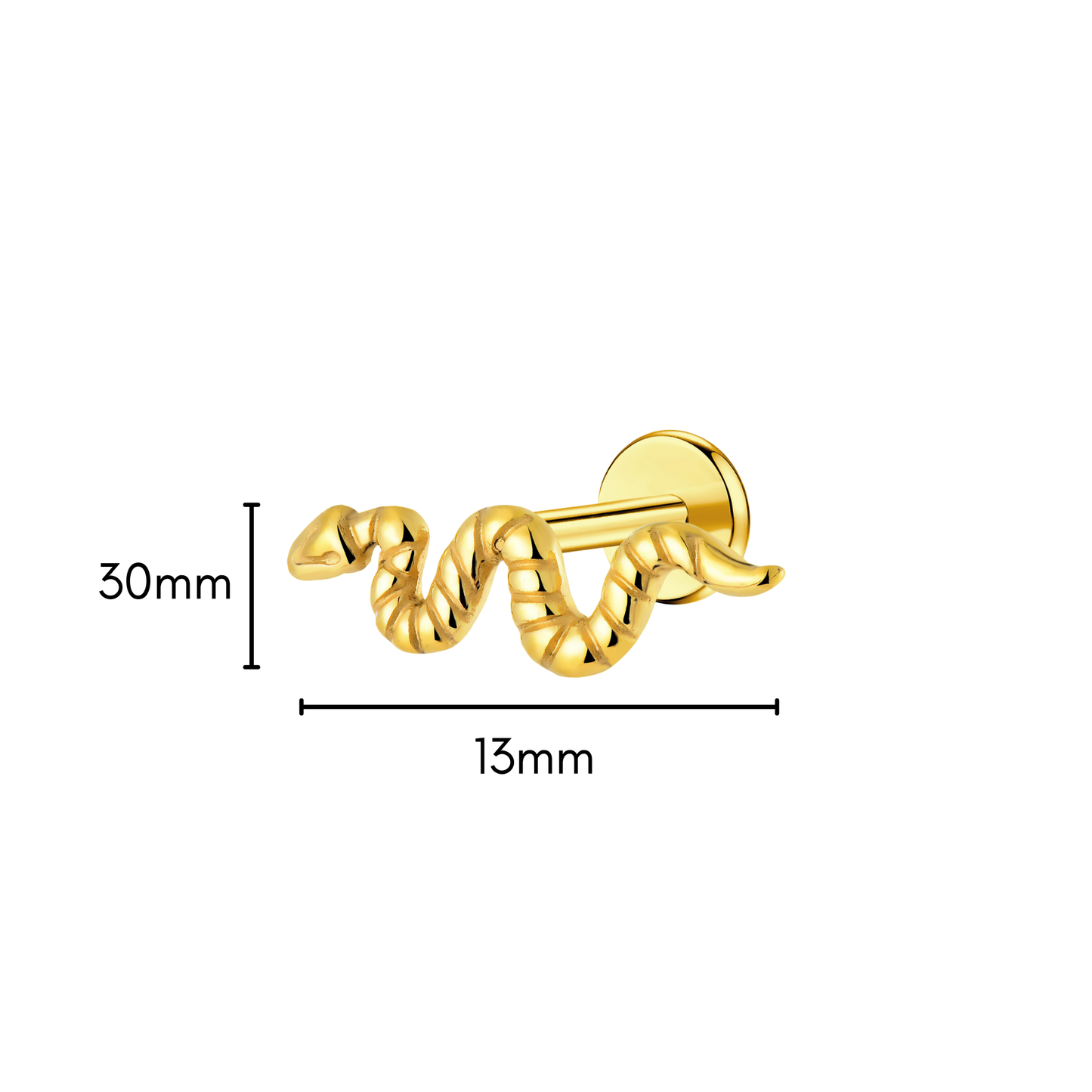 Snake Flat Back Stud