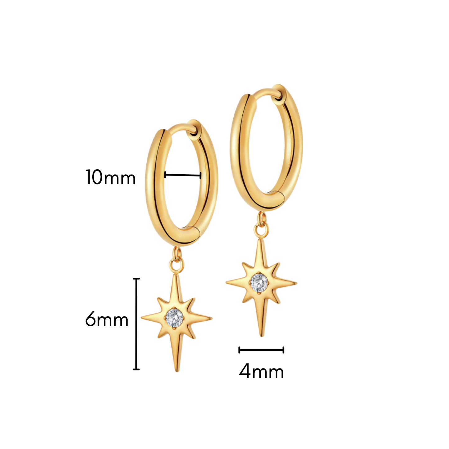 Twilight Charm Hoops in Titanium