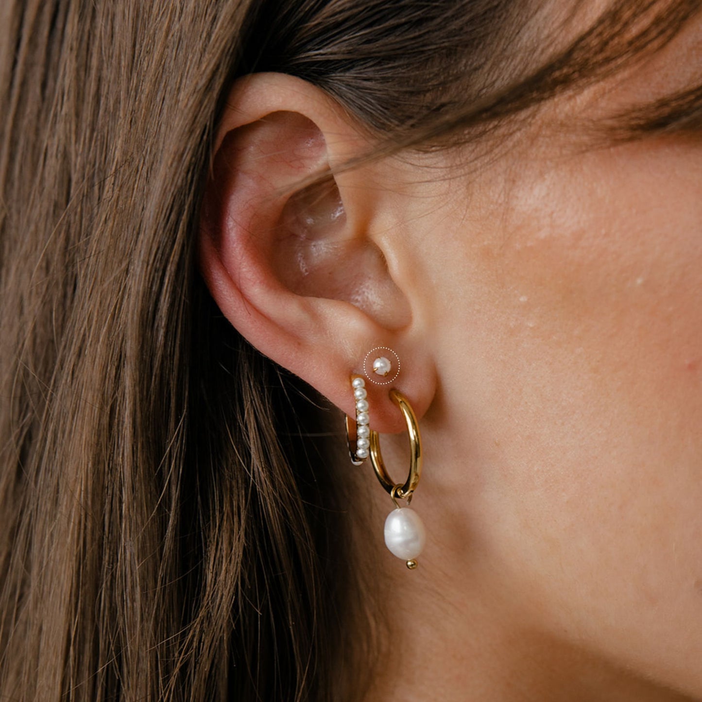 Pearl Flat Back Stud