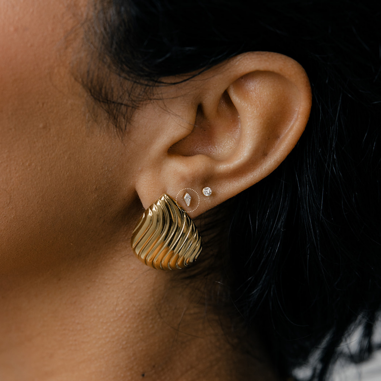 Crystal Kite Flat Back Stud