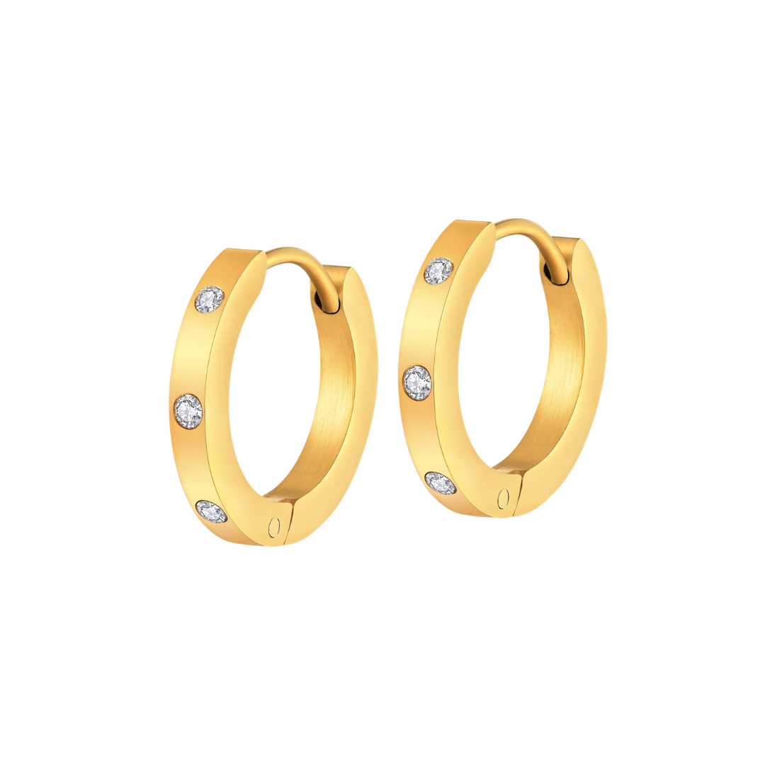 Reese Hoop Earrings in Gold & Silver - Get Pierced Co. – Get