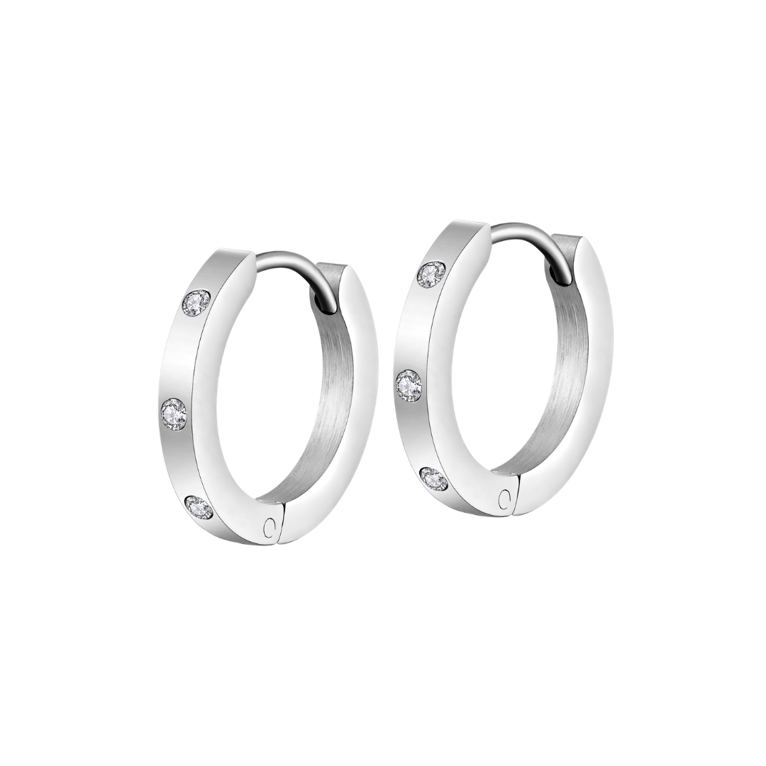 Reese Hoop Earrings in Gold & Silver - Get Pierced Co. – Get