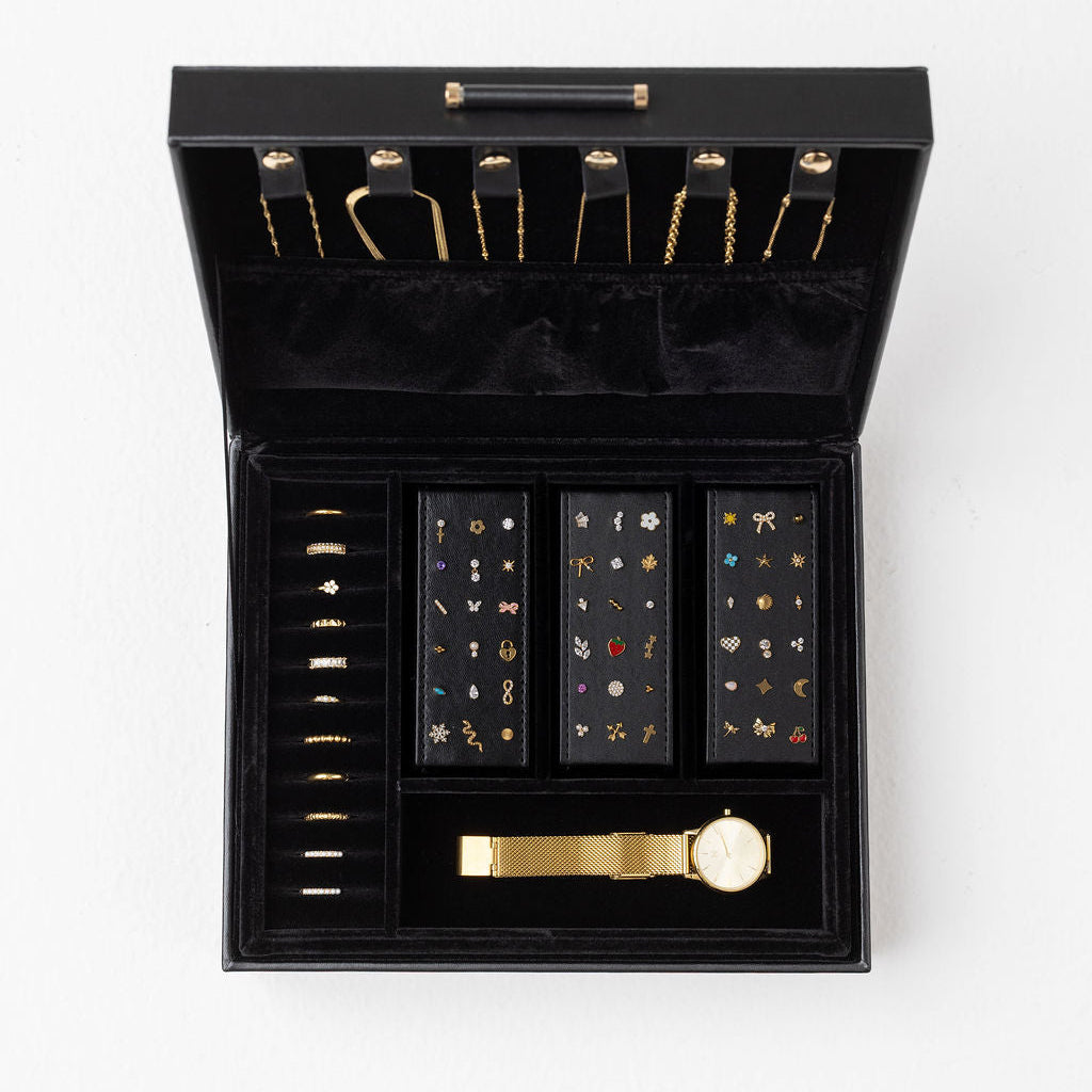 Official Get Pierced Black Jewelry Box (Large) - Get Pierced Co