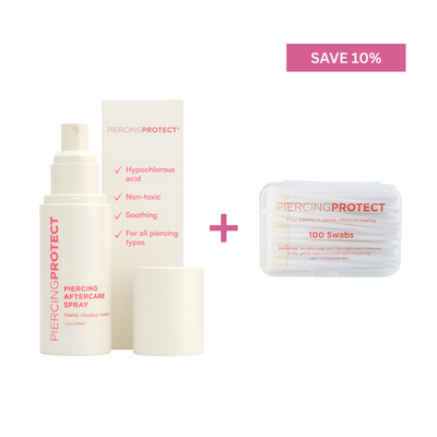 PiercingProtect® Aftercare Spray & Safe Swabs Bundle