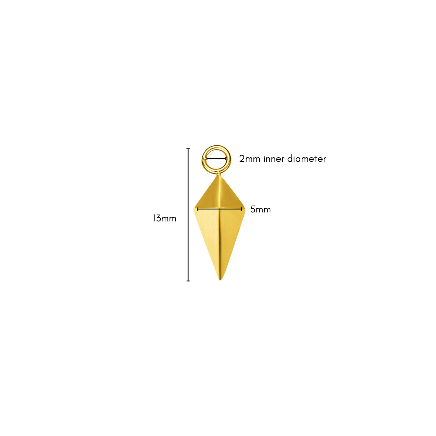 Pyramid Titanium Hoop Charm