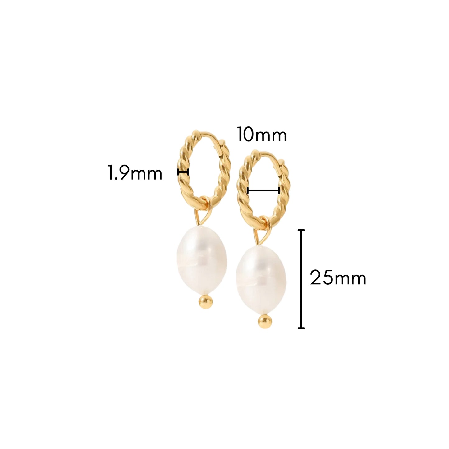 Don't Get It Twisted Pearl Hoops