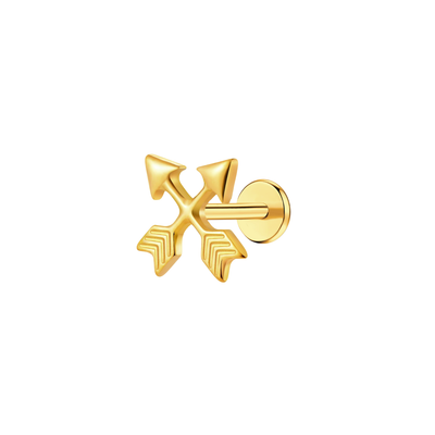 Double Arrow Flat Back Stud