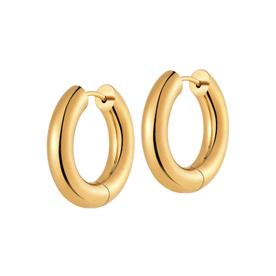 Extra Chunky Clicker Hoops in Titanium