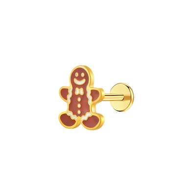 Gingerbread Man Flat Back Stud