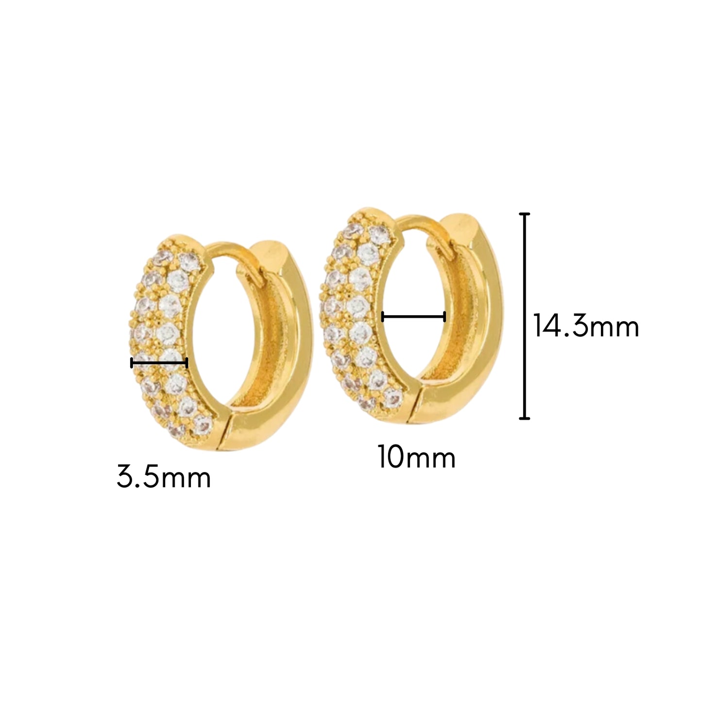 Golden Glow Hoops