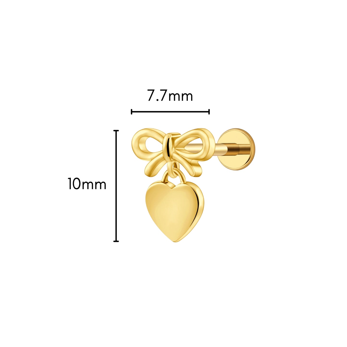 Heartstrings Flat Back Stud