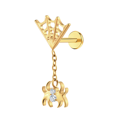 Itsy Bitsy Spider Flat Back Stud