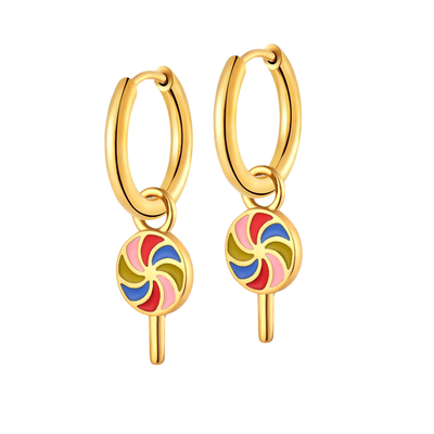 Lollipop Charm Hoops