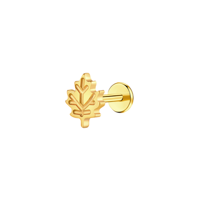 Maple Leaf Flat Back Stud