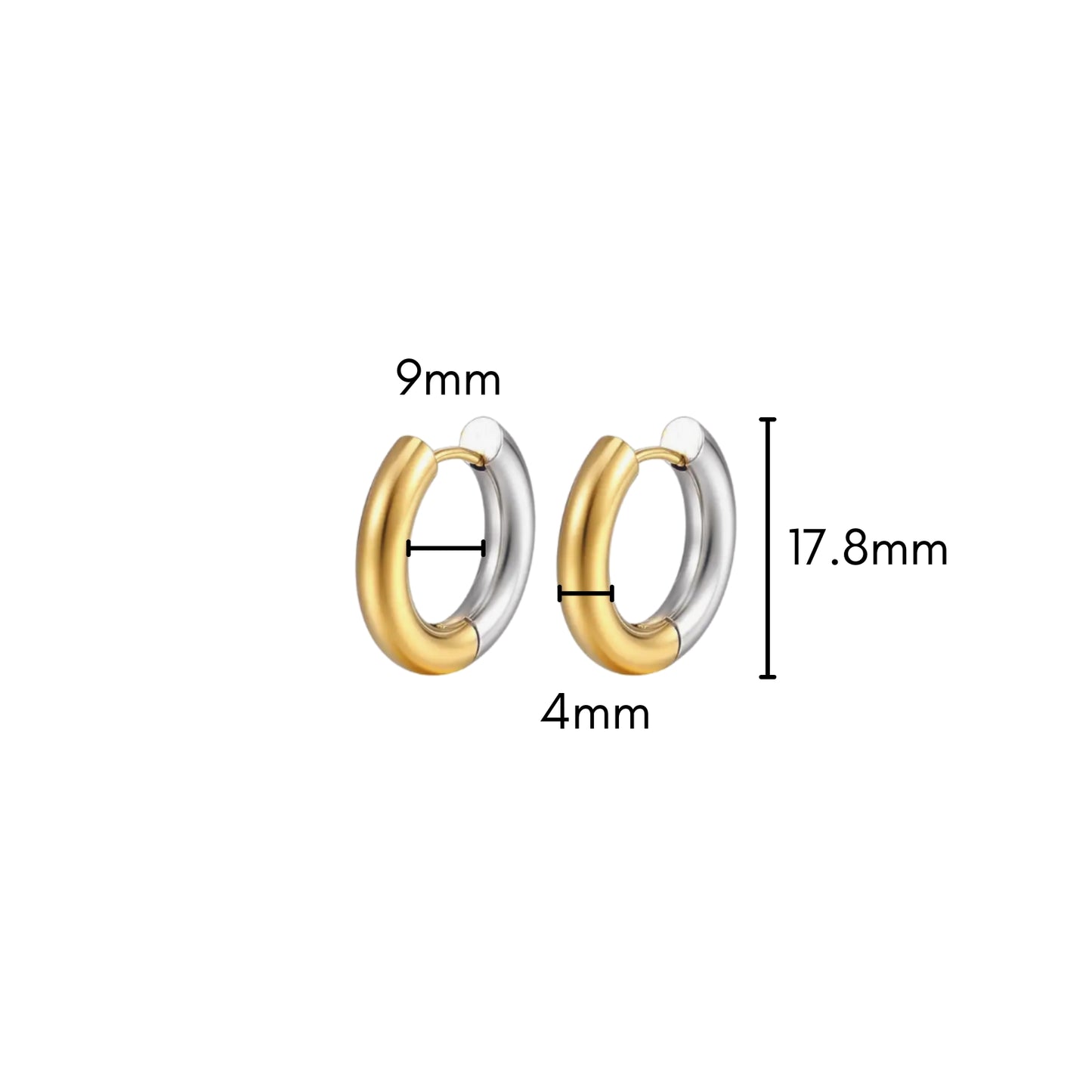 Mixed Metal Clicker Hoops