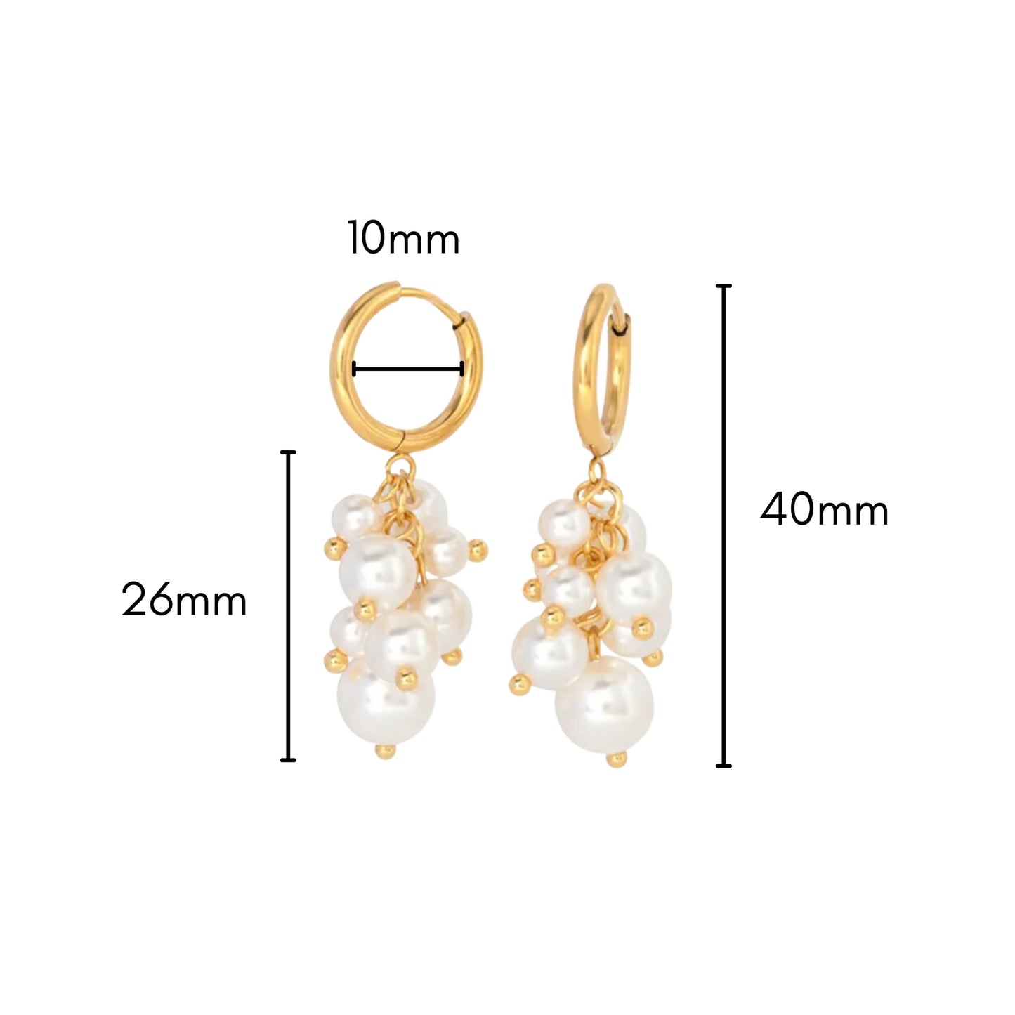 Pearl Cluster Hoops