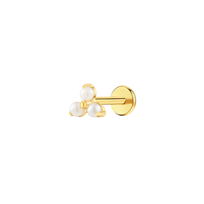 Pearl Trinity Flat Back Stud
