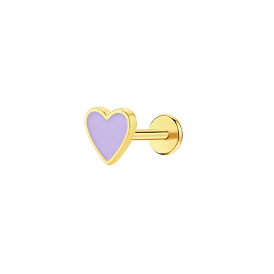 Purple Heart Enamel Flat Back Stud