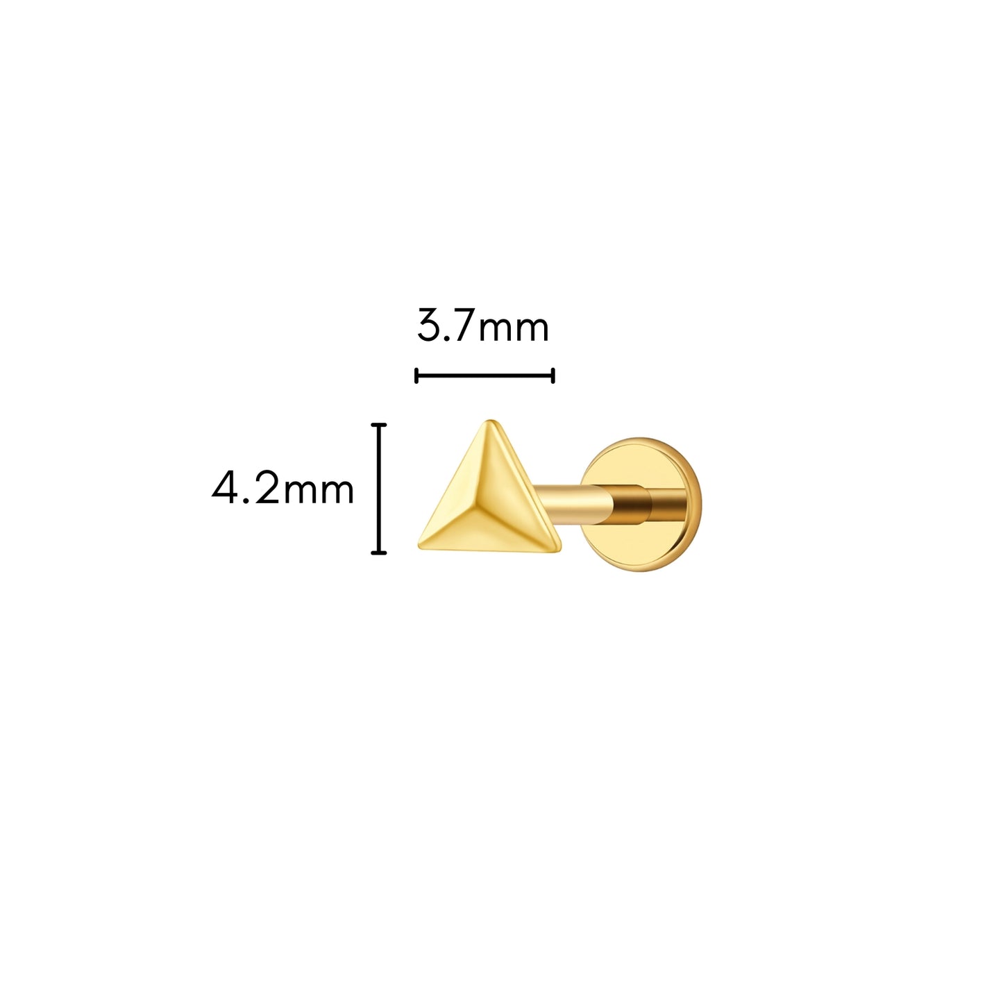 Pyramid Flat Back Stud