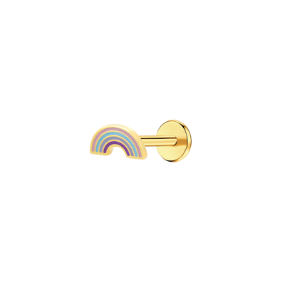 Rainbow Enamel Flat Back Stud