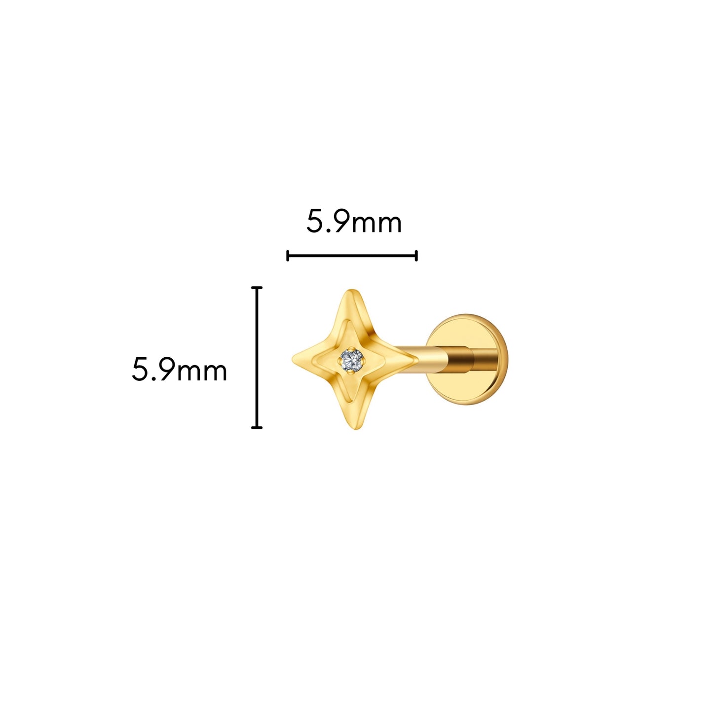 Star-Crossed Love Flat Back Stud