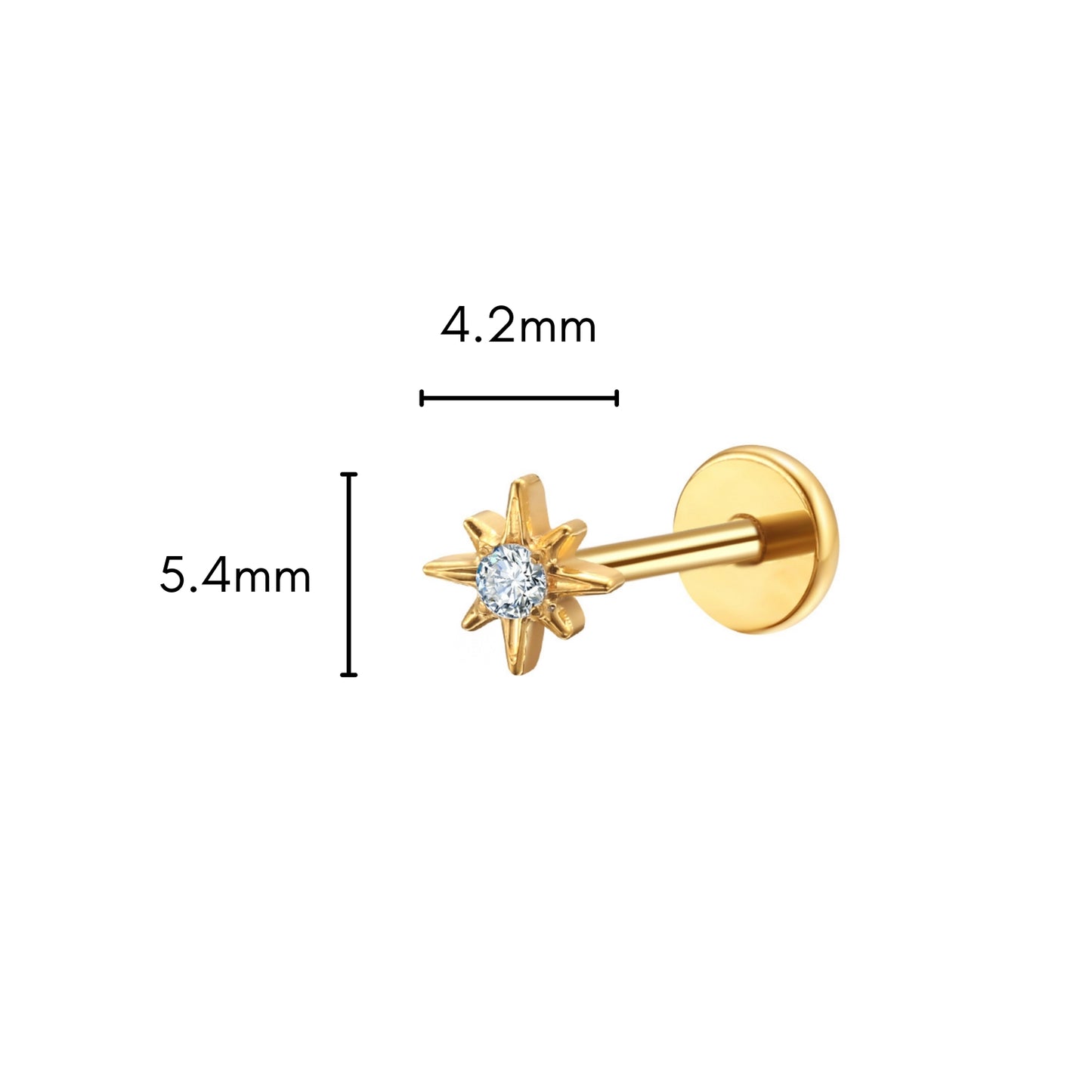 Stellar Flat back Stud