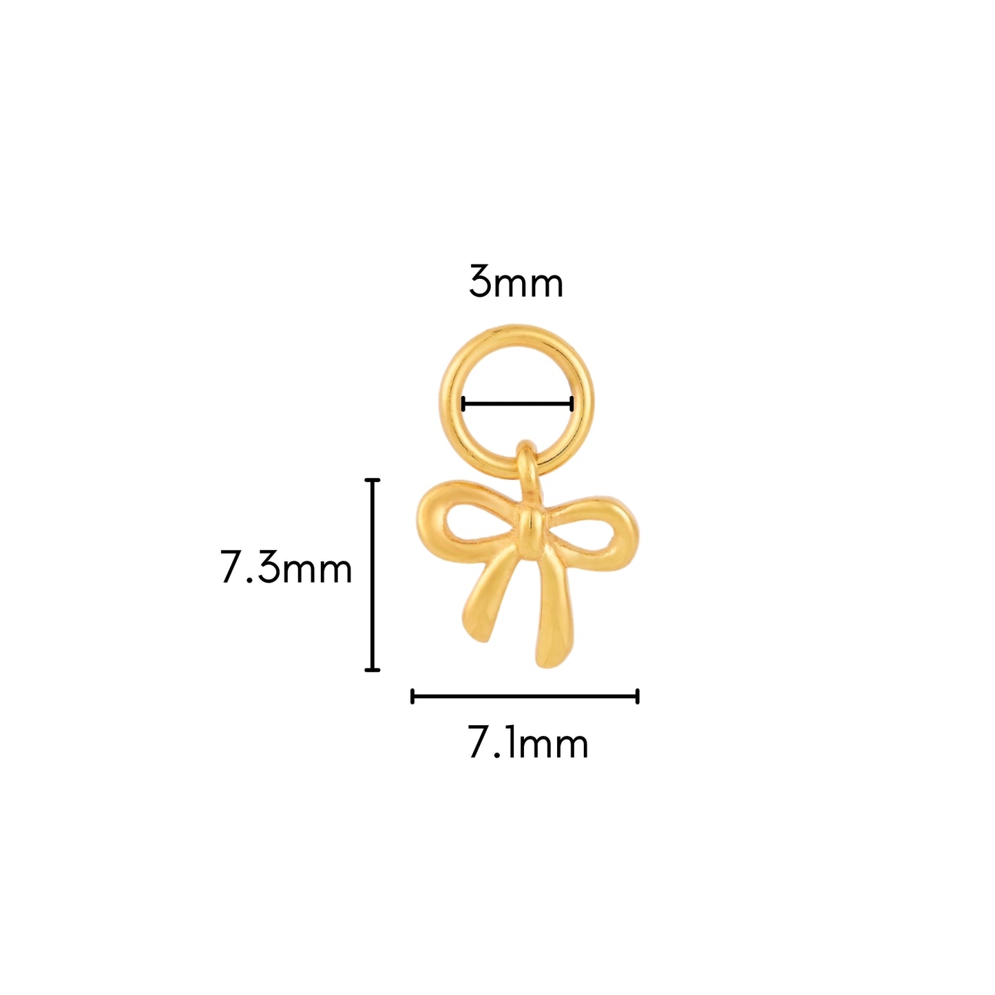 Tiny Bow Hoop Charm