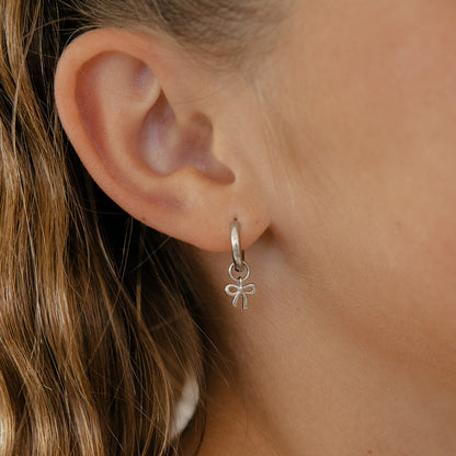 Tiny Bow Hoop Charm
