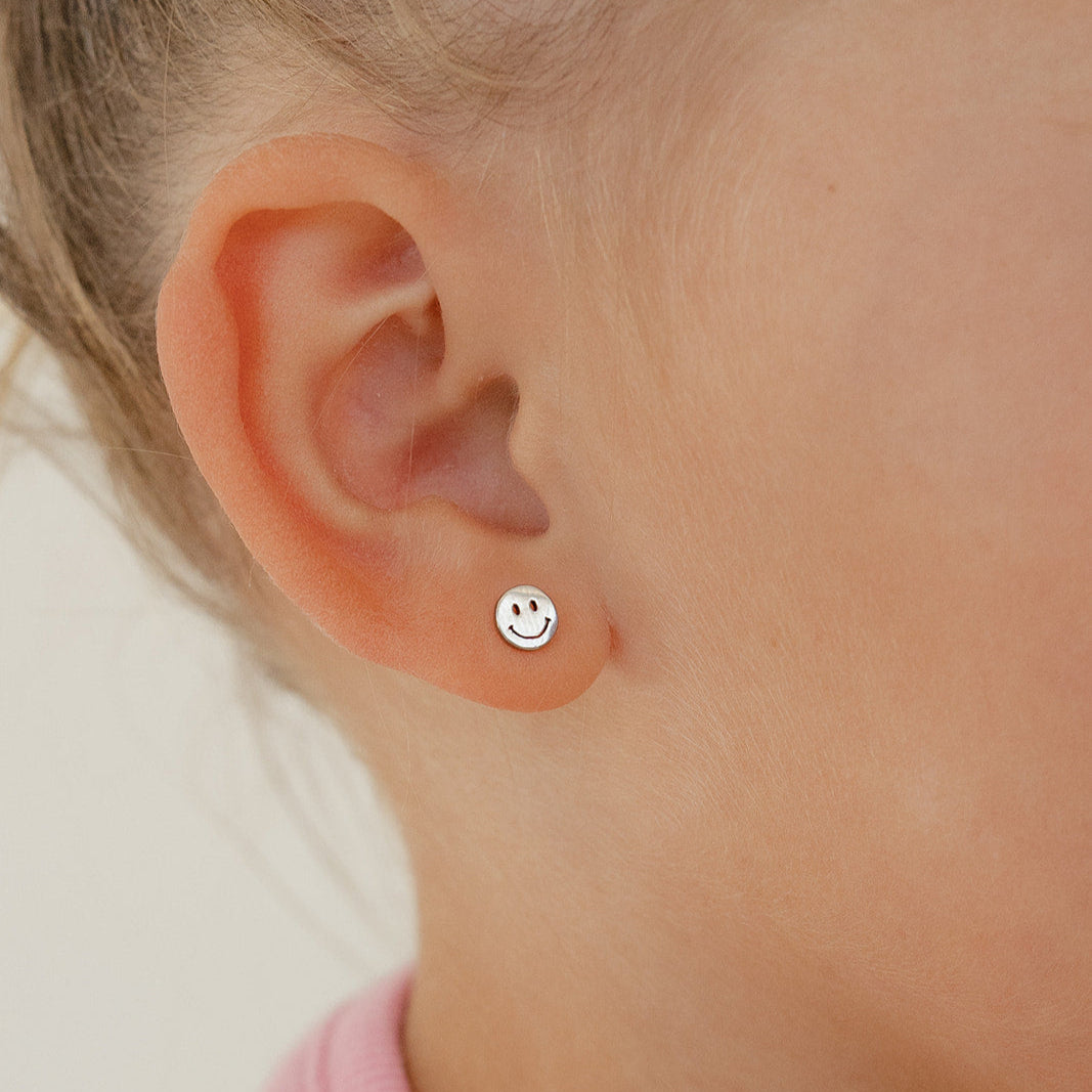 Smiley Flat Back Stud