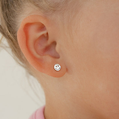 Smiley Flat Back Stud