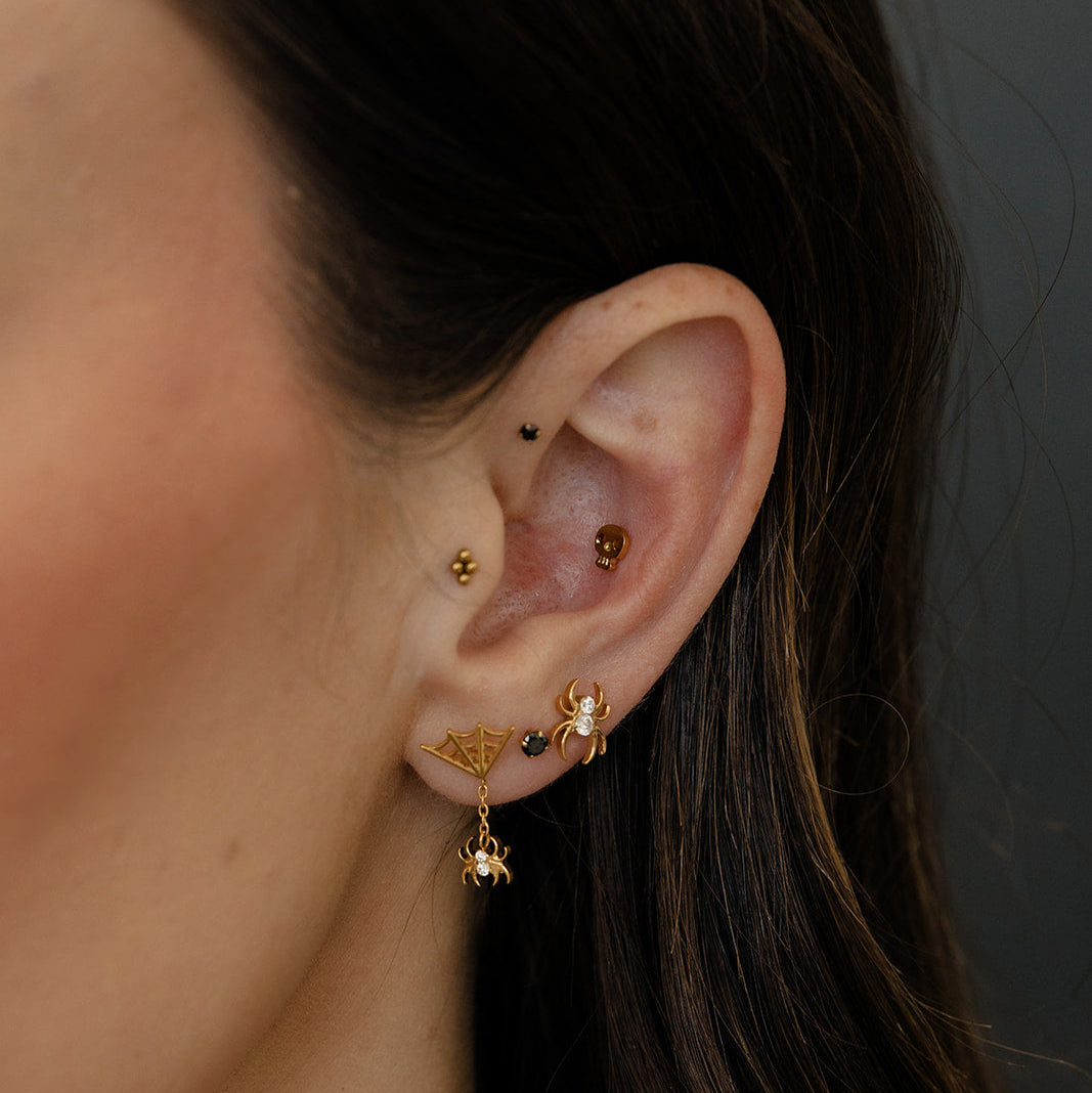 Itsy Bitsy Spider Flat Back Stud
