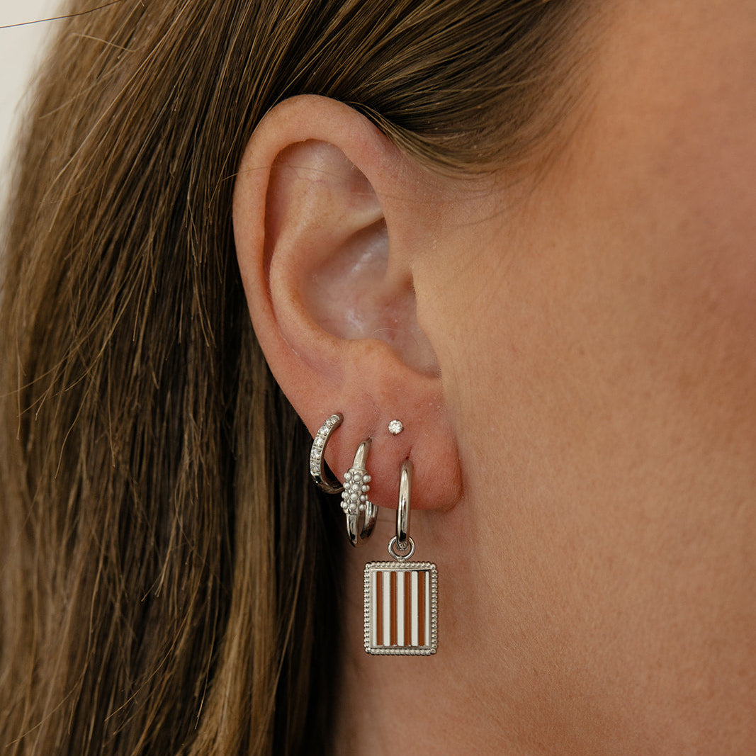 Petite Pearl Hoops